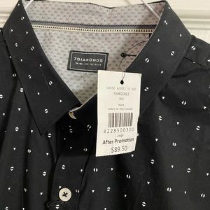 7 diamonds long sleeve button front